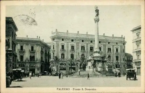 Ak Palermo Sizilien Sicilia Italien, Piazza S. Domenico