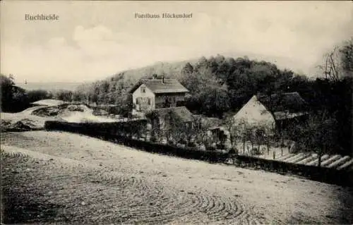 Ak Höckendorf Puszcza Bukowa Buchheide Pommern, Forsthaus