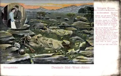 Lied Ak Namibia, Kriegsbilder, Deutsch Südwest Afrika, Kriegers Traum, Kolonien