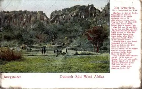 Ak Namibia Deutsch Südwestafrika, Kriegsbilder, Am Waterberg