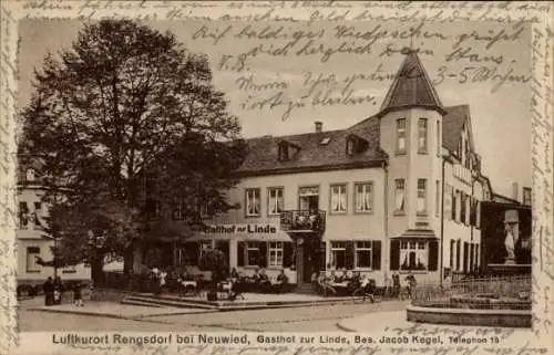 Ak Rengsdorf im Westerwald, Gasthof zur Linde