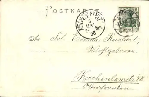 Präge Wappen Passepartout Ak Coburg in Oberfranken, Gesamtansicht