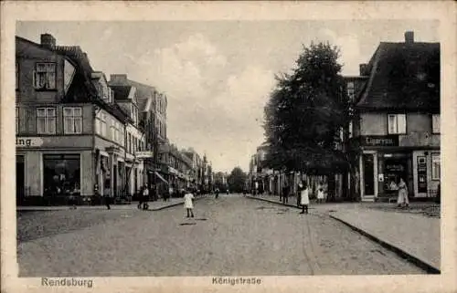 Ak Rendsburg in Schleswig Holstein, Königstraße