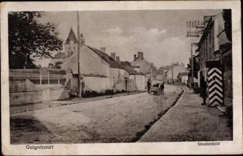 Ak Guignicourt Aisne, Straßenbild