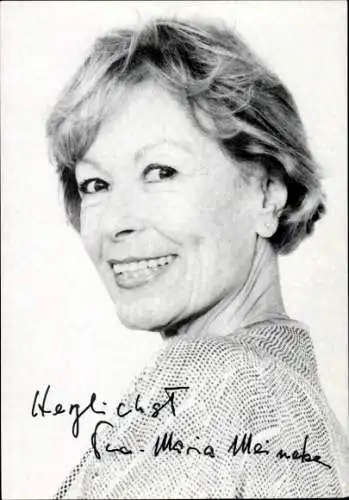 Ak Schauspielerin Maria Meineke, Portrait, Autogramm