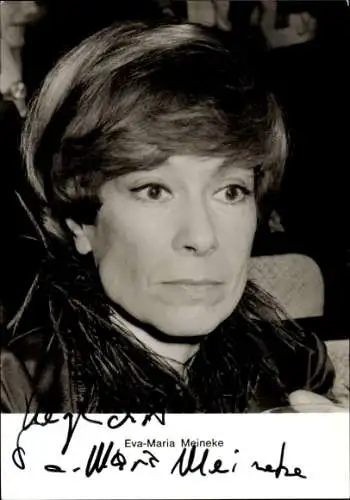 Ak Schauspielerin Eva Maria Meineke, Portrait, Autogramm