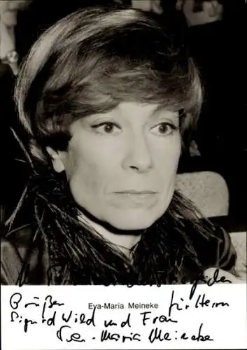 Ak Schauspielerin Eva Maria Meineke, Portrait, Autogramm