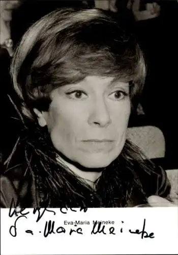 Ak Schauspielerin Eva-Maria Meineke, Portrait, Autogramm