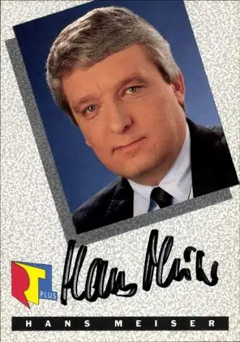 Foto Schauspieler Hans Meiser, Portrait, Autogramm