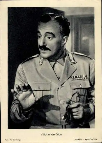 Ak Schauspieler Vittorio de Sica, Portrait