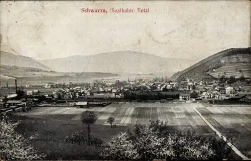 Ak Schwarza Saalbahn Rudolstadt in Thüringen, Totalansicht