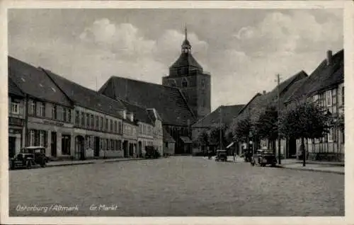 Ak Osterburg in der Altmark, Großer Markt, Nicolaikirche