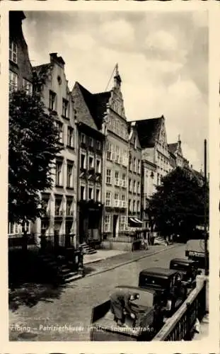 Ak Elbląg Elbing Westpreußen, Spieringstraße, Patrizierhäuser