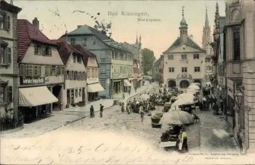 Ak Bad Kissingen Unterfranken Bayern, Marktplatz