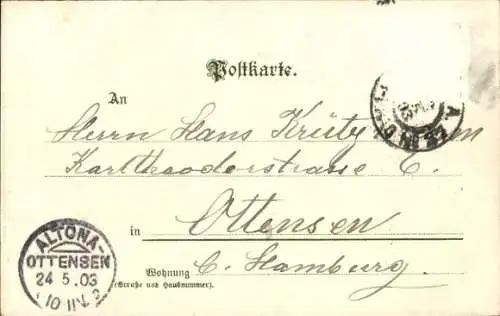 Litho Loket Elbogen Reg. Karlsbad, Veranda im Hotel Weißes Ross