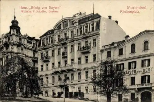 Ak Mariánské Lázně Marienbad Region Karlsbad, Haus König von Bayern