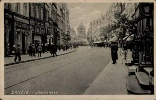 Ak Gdańsk Danzig, Langgasse