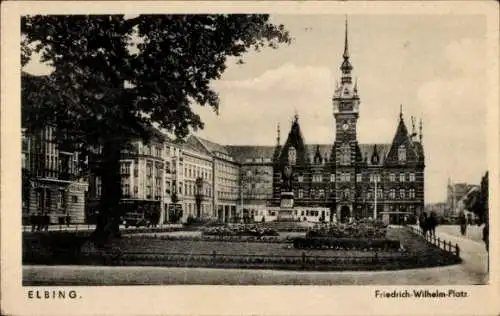 Ak Elbląg Elbing Westpreußen, Friedrich-Wilhelm-Platz