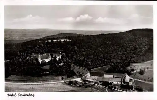 Ak Weigenheim in Mittelfranken, Schloss Frankenberg, Fliegeraufnahme