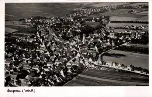 Ak Langenau in Württemberg, Fliegeraufnahme