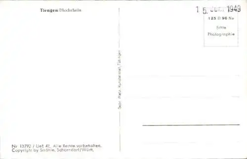 Ak Tiengen am Oberrhein, Fliegeraufnahme