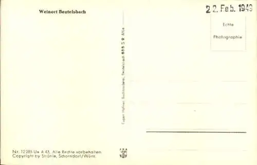 Ak Beutelsbach Weinstadt in Württemberg, Fliegeraufnahme