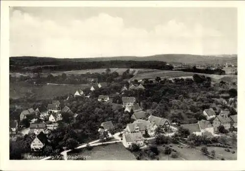 Ak Mannenberg Rudersberg in Württemberg, Fliegeraufnahme