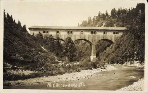 Ak Waldstatt Kt.Appenzell Ausserrhoden, Alte Hundwilerbrücke