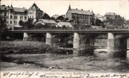 Ak Arnsberg im Sauerland Westfalen, Klosterbrücke