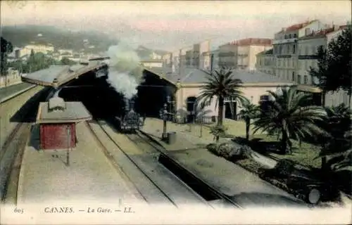 Ak Cannes Alpes Maritimes, La Gare