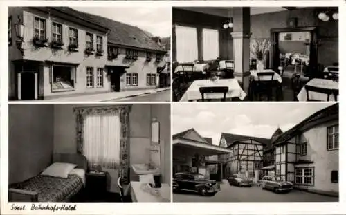 Ak Soest in Westfalen, Bahnhofs-Hotel, Brüderstraße 50