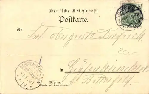 Litho Kleinprießnitz Frauenprießnitz in Thüringen, Gasthof, Dorfstraße, Lindenberg, Sommerlokal