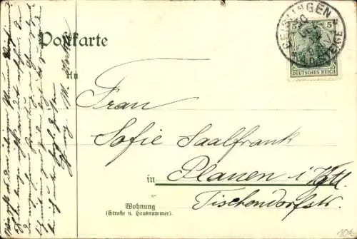 Litho Geislingen an der Steige, Gesamtansicht, Königliches Postamt