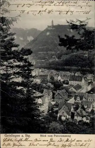 Ak Geislingen an der Steige, Gesamtansicht, Panoramaweg