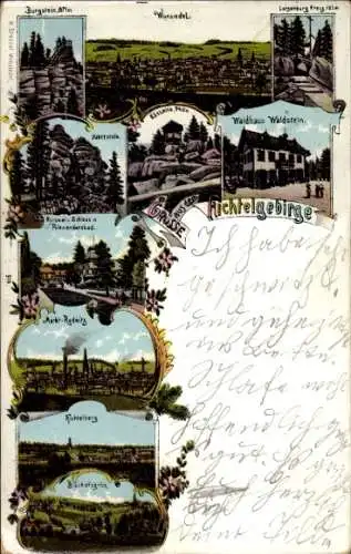 Ak Wunsiedel im Fichtelgebirge Oberfranken, Fichtelberg, Bischofsgrün, Waldhaus Waldstein