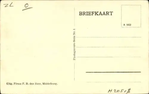 Ak Middelburg Zeeland Niederlande, Bodermarkt, niederländische Volkstracht