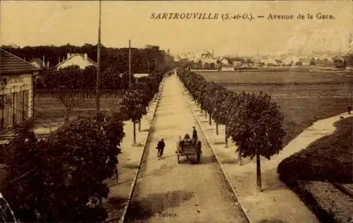 Ak Sartrouville Yvelines, Avenue de la Gare