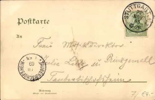 Ak Stuttgart in Württemberg, Königsbau, Straßenbahn