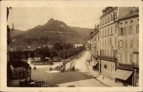 Ak Saint Claude Jura, Hotel de France, Truchet, Le Mont dit Pain du Sucre