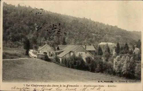 Ak Clairvaux du Jura a la Frasnee, Moulin sous Nans