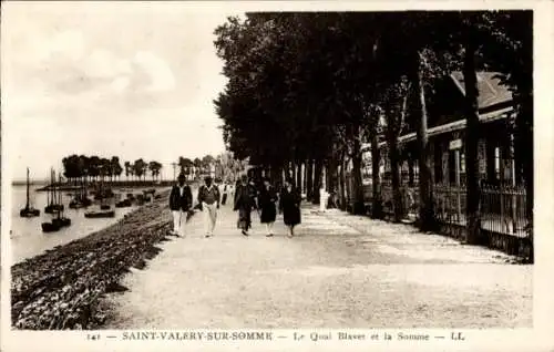 Ak Saint Valery sur Somme, Quai Blavet, Somme