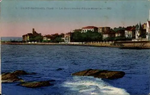 Ak Saint Raphaël Var, Boulevard Felix Martin