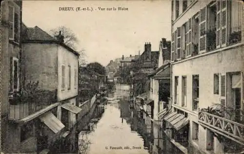 Ak Dreux Eure et Loir, Vue sur la Blaise