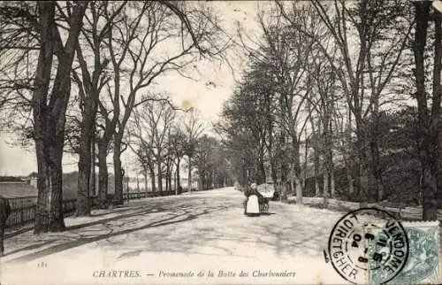 Ak Chartres Eure et Loir, Promenade de la Butte des Charbonniers