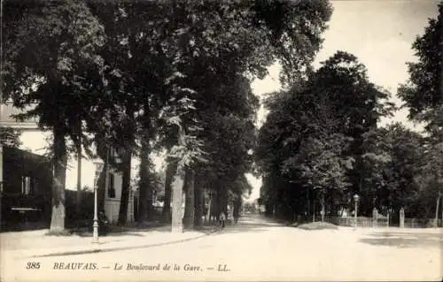 Ak Beauvais Oise, Boulevard de la Gare