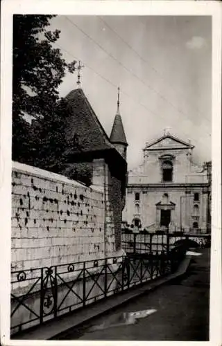 Ak Annecy Haute Savoie, Rathaus, Canal du Thiou