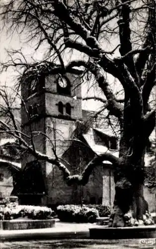 Ak Samoëns Haute Savoie, Kirche, Winter