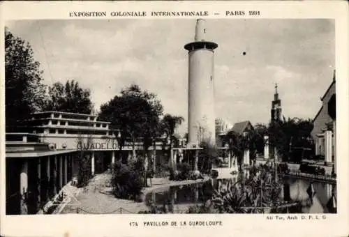 Ak Paris, Expo 1931, Guadeloupe-Pavillon