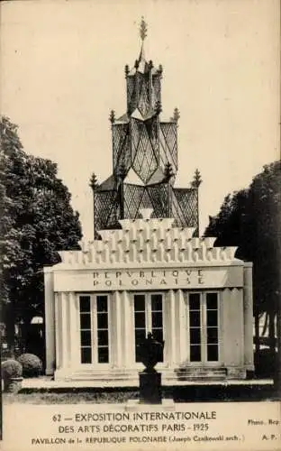 Ak Paris CPA 75, Pavillon de la Republique Polonaise