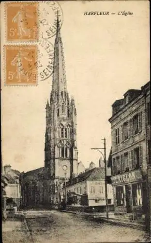 Ak Harfleur Seine-Maritime, Kirche